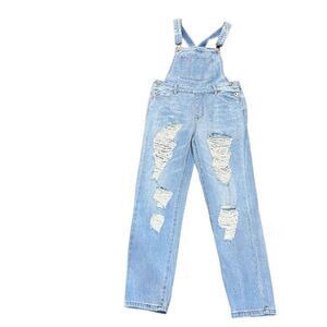 Dance & Marvel NWT Distressed Denim Overalls Size Small